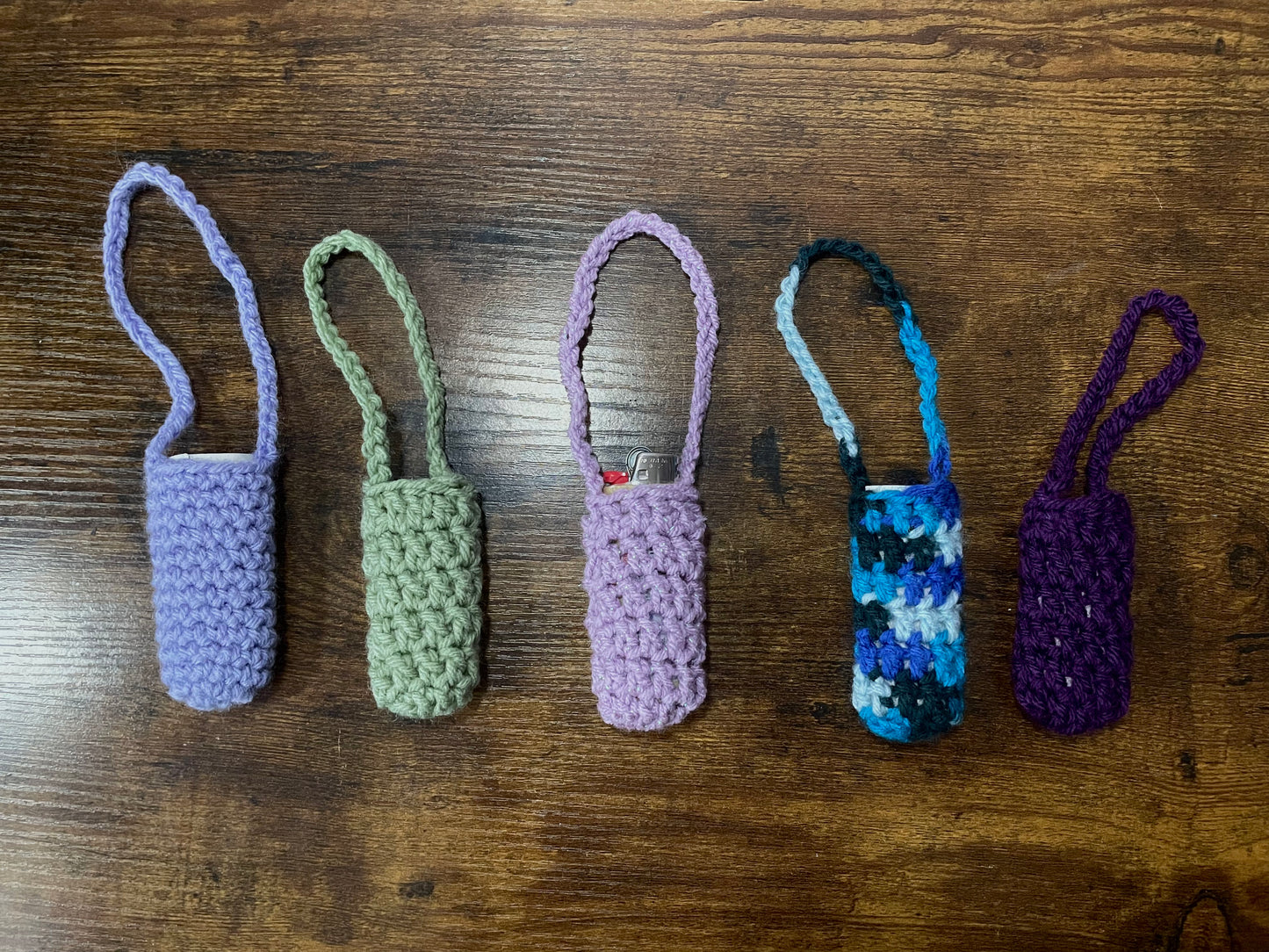 Crochet lighter holders