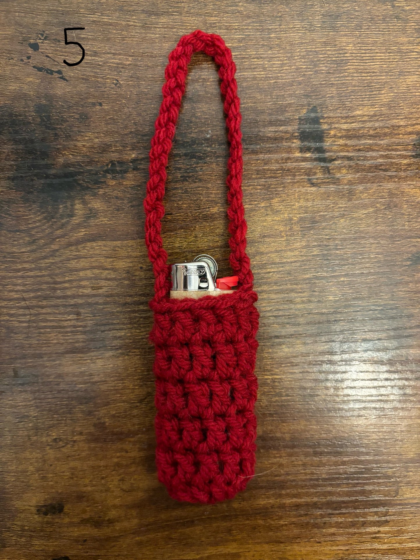 Crochet lighter holders