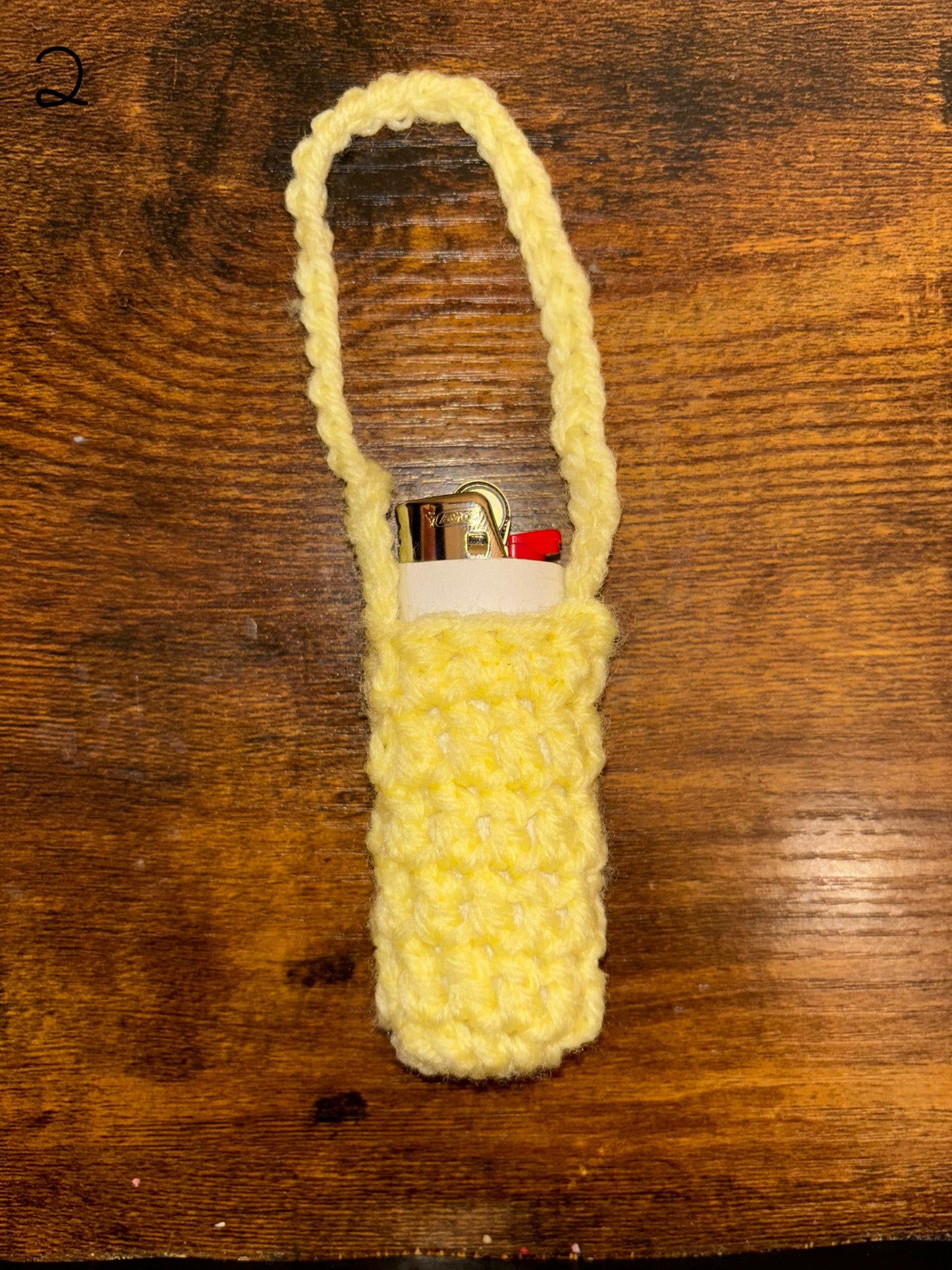 Crochet lighter holders