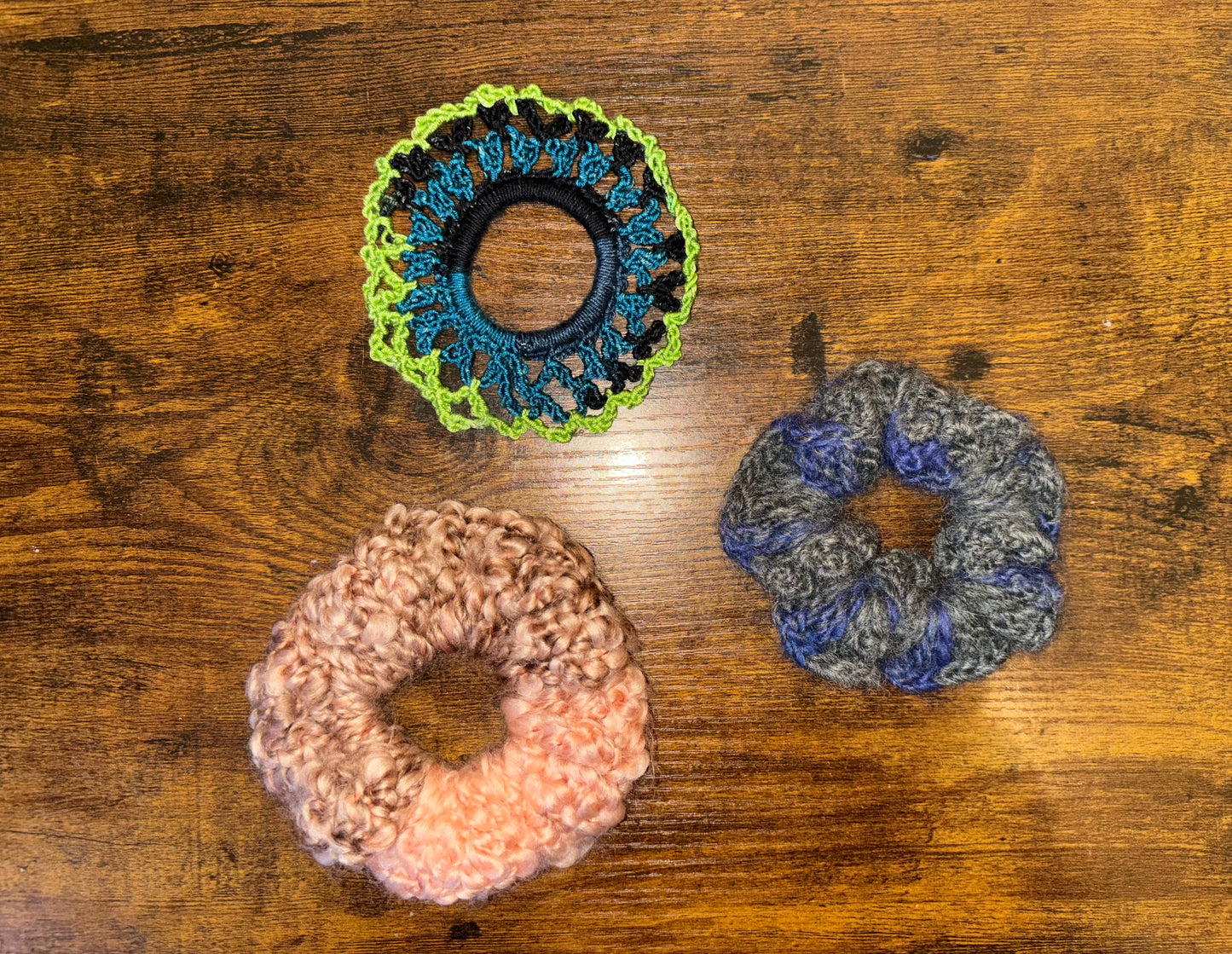 Crochet scrunchies